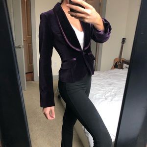 Purple velvet Marciano blazer